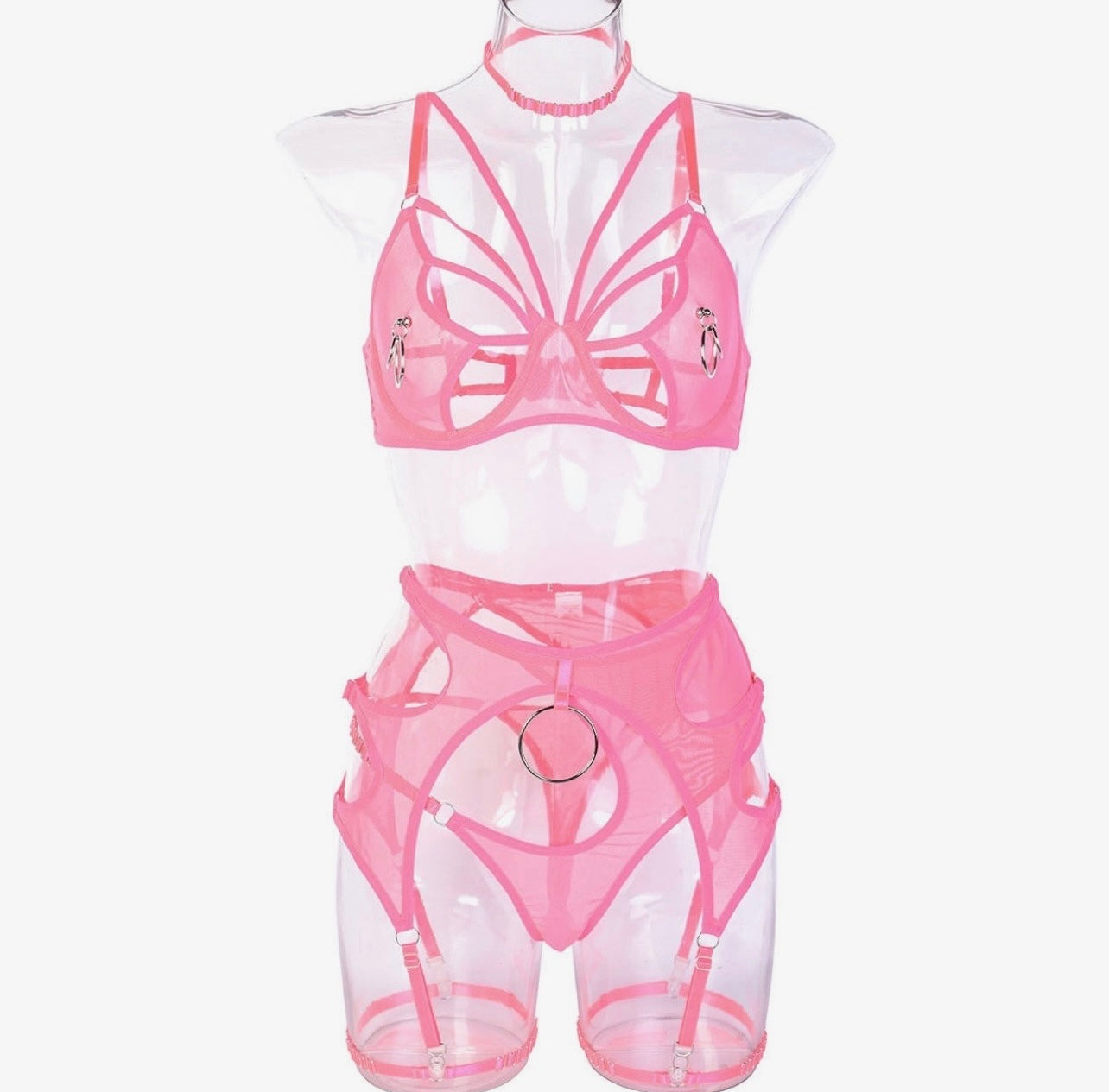 Pink butterfly set